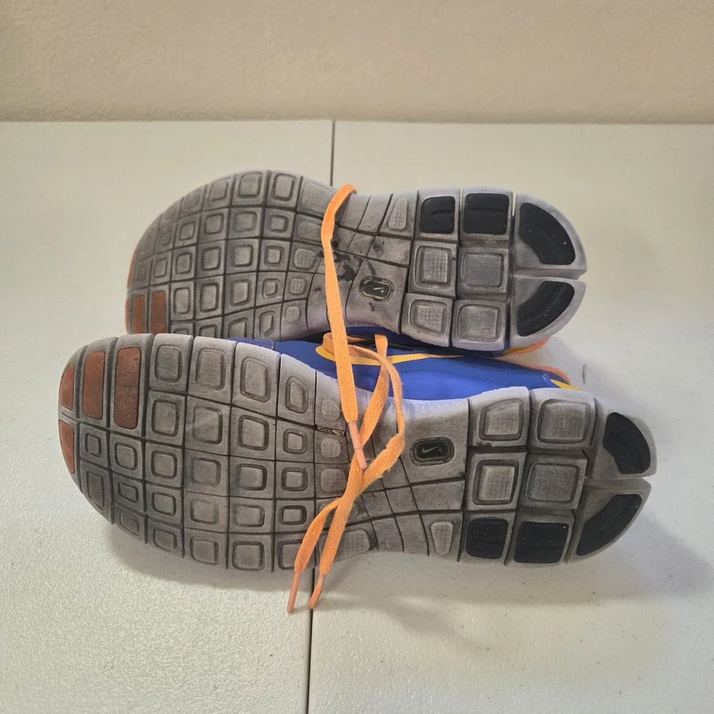 Nike Free Run 5.0 Running Shoes Blue Orange Youth Size 7Y US Women's 8.5‎